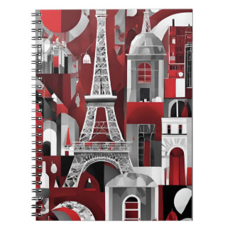 Cuaderno de diseño con arte abstracto de la Torre