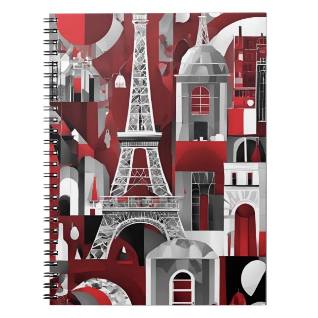 Cuaderno de diseño con arte abstracto de la Torre  (Frente)