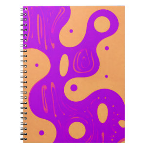 Cuaderno de diseño con arte púrpura abstracto