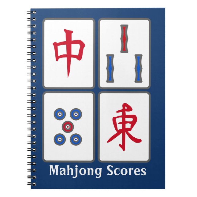 Cuaderno de diseño de fichas de juego Mahjong (Frente)