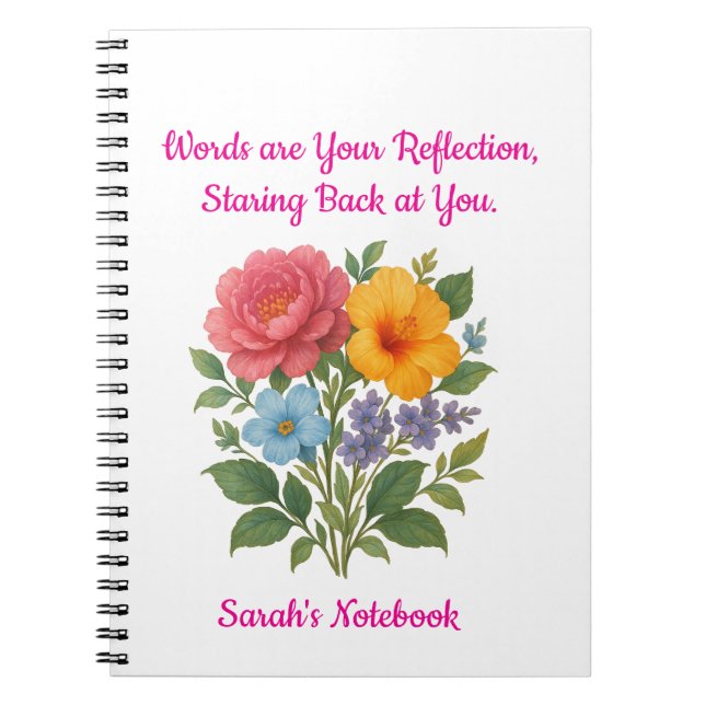 Cuaderno de diseño de flores para escritor (Frente)
