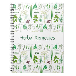 Cuaderno de diseño de hierbas aromáticas variadas