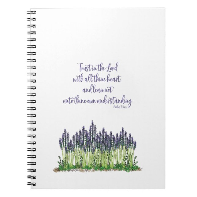 Cuaderno de diseño de jardín de lavanda. (Frente)