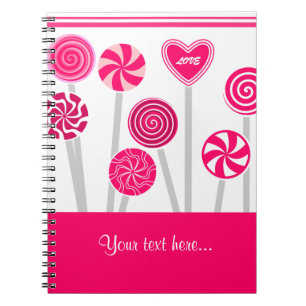Cuaderno de diseño de lollipops para el corazón