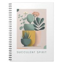 Cuaderno de diseño de planta de inspiración retro
