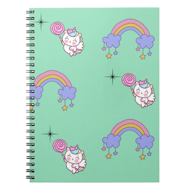 Cuaderno de diseño de unicornios para niños (Frente)