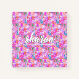 Cuaderno de diseño en espiral de abstracto Pinkali