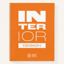Cuaderno de diseño espiral de diseño interior de M