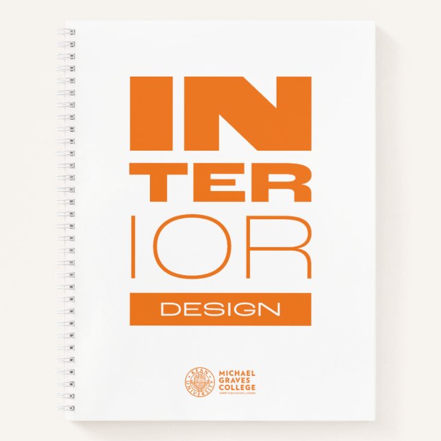 Cuaderno de diseño espiral de diseño interior de M (Anverso)