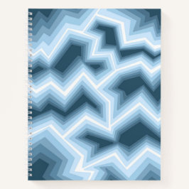 Cuaderno de diseño geométrico azul