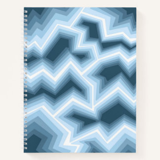 Cuaderno de diseño geométrico azul