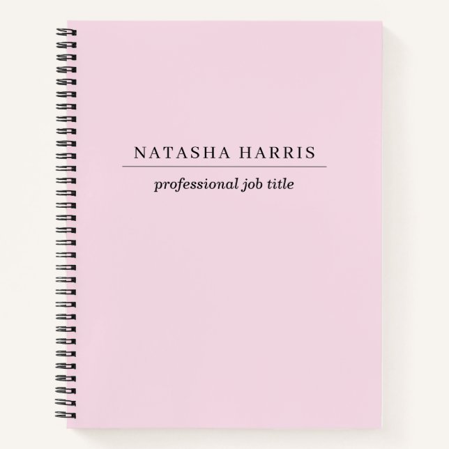 Cuaderno de diseño moderno estético rosa minimalis (Anverso)