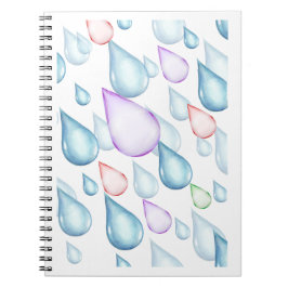 Cuaderno de diseño para gotas de lluvia