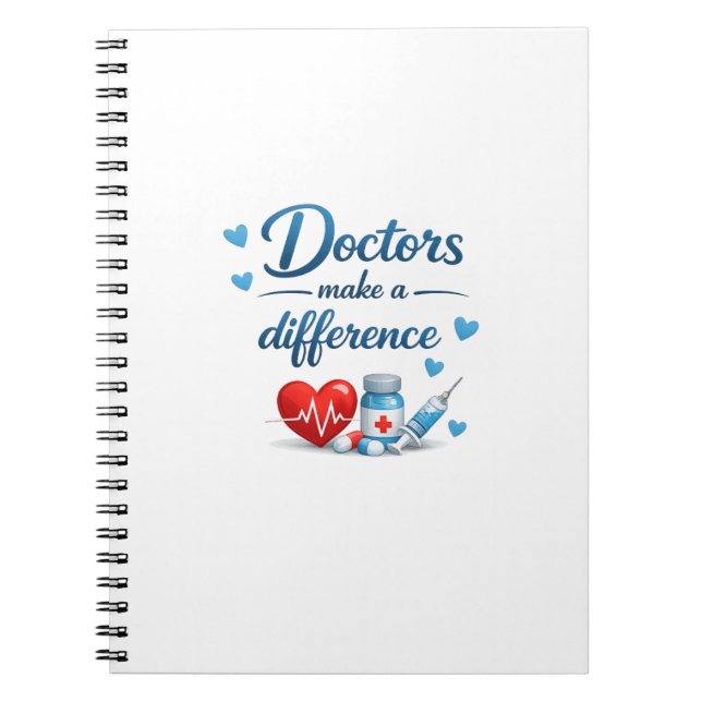 Cuaderno de diseño regalo "Los médicos marcan la d (Frente)