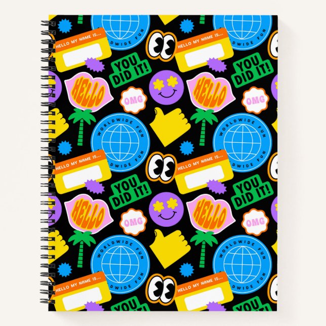 Cuaderno de diseño retro de moda (Anverso)