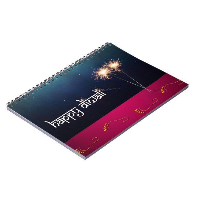 Cuaderno de Diwali Feliz Brillante (Lado Izquierdo)