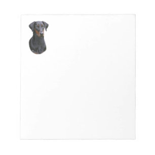 Cuaderno de Dobermann Pinscher con oreja natural