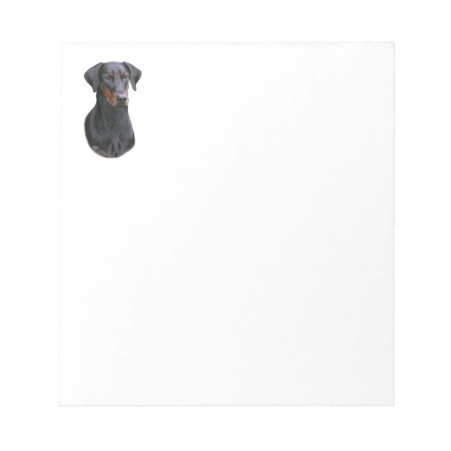 Cuaderno de Dobermann Pinscher con oreja natural (Frente)