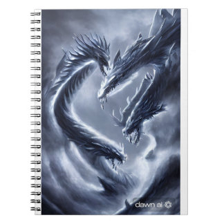 cuaderno de dragón de hielo y relámpago