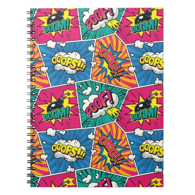 Cuaderno de efectos de sonido de arte pop de cómic (Frente)
