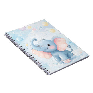 Cuaderno de elefante bebé lindo