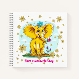 Cuaderno de elefante lindo