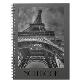 Cuaderno de encargo del gris de la torre Eiffel de