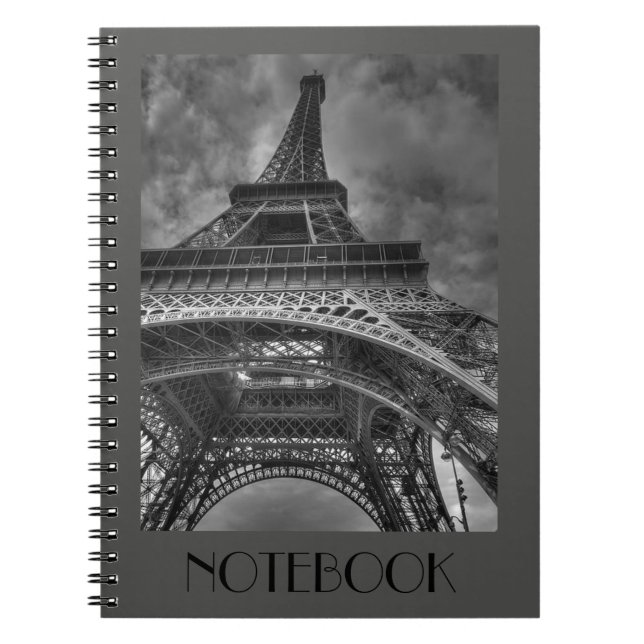 Cuaderno de encargo del gris de la torre Eiffel de (Frente)