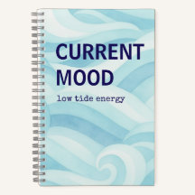 Cuaderno de energía de marea baja de humor actual