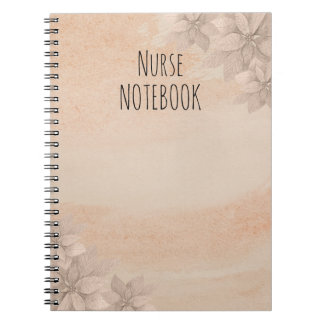 cuaderno de enfermera floral simple