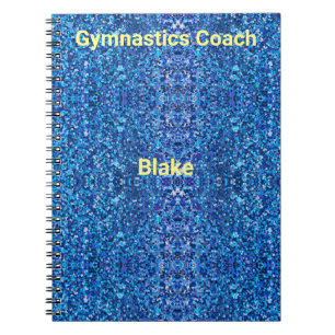 Cuaderno de entrenador de gimnasia personalizada a