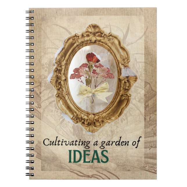 Cuaderno de época que cultiva un jardín de ideas 1 (Frente)