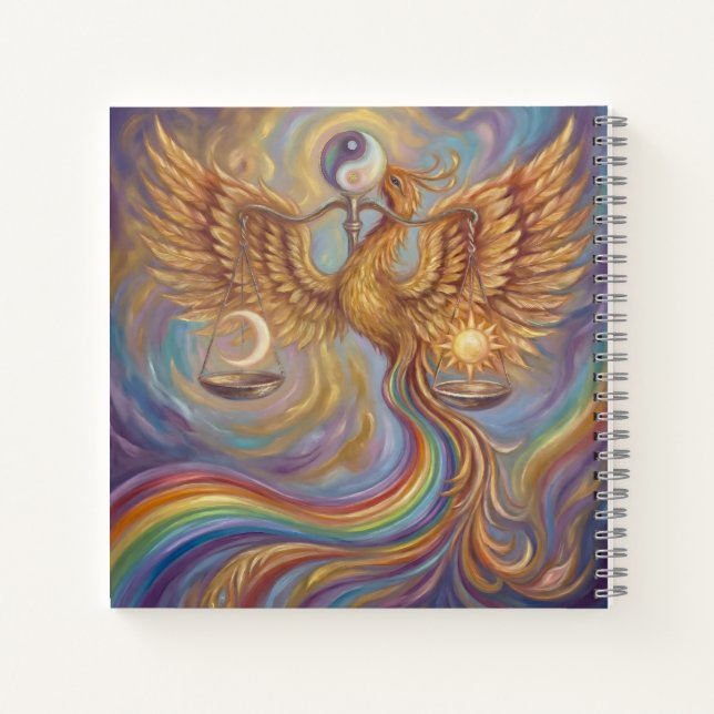 Cuaderno de equilibrio Yin Yang de fénix (Reverso)