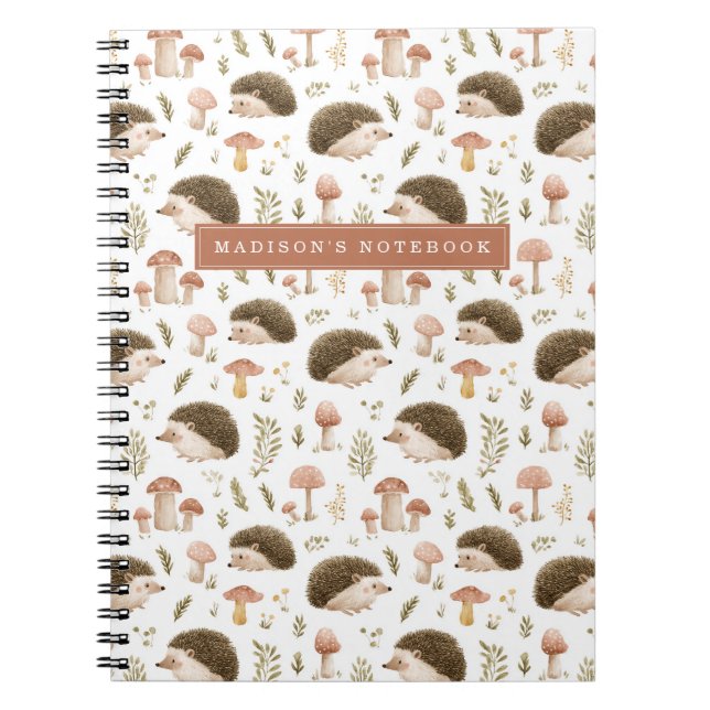 Cuaderno de Erizo y Hongos (Frente)
