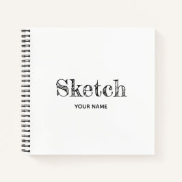 Cuaderno de esbozo con su nombre de artista