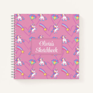Cuaderno de esbozo de Chica personalizado de Unico
