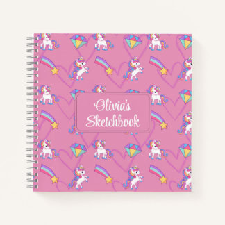 Cuaderno de esbozo de Chica personalizado de Unico