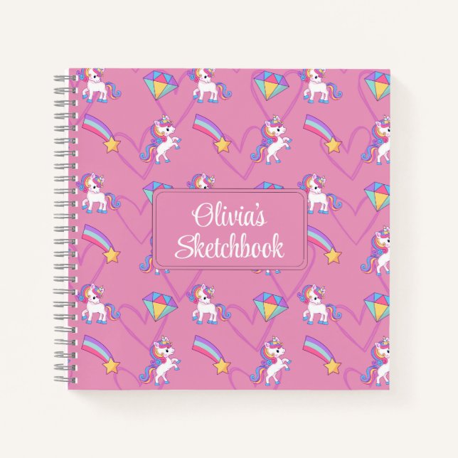 Cuaderno de esbozo de Chica personalizado de Unico (Anverso)