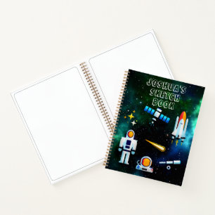 Cuaderno de esbozo de colección de un astronauta