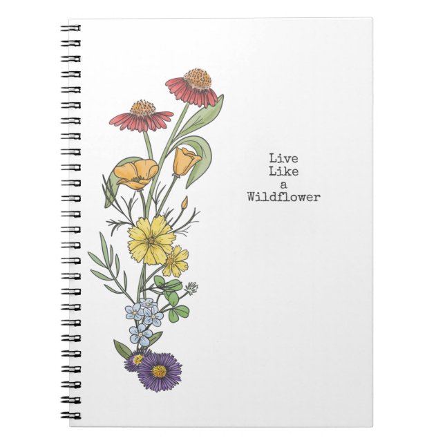 Cuaderno de esbozo de flor arcoiris (Frente)
