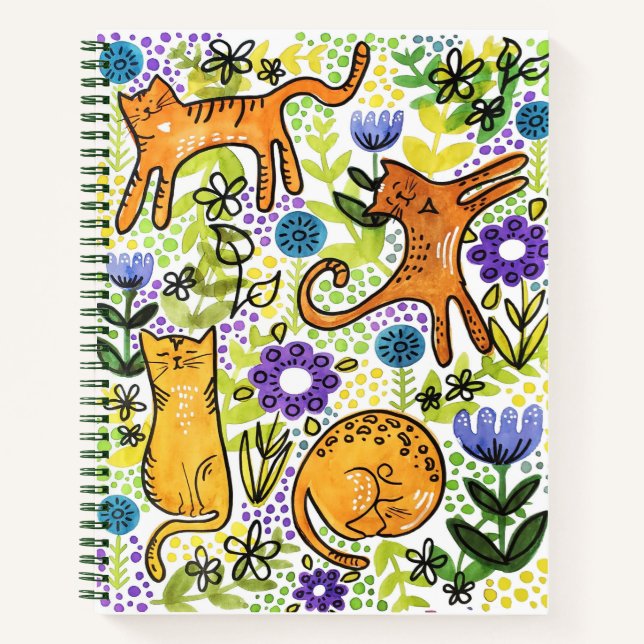 Cuaderno de esbozo de gatos de jardín (Anverso)