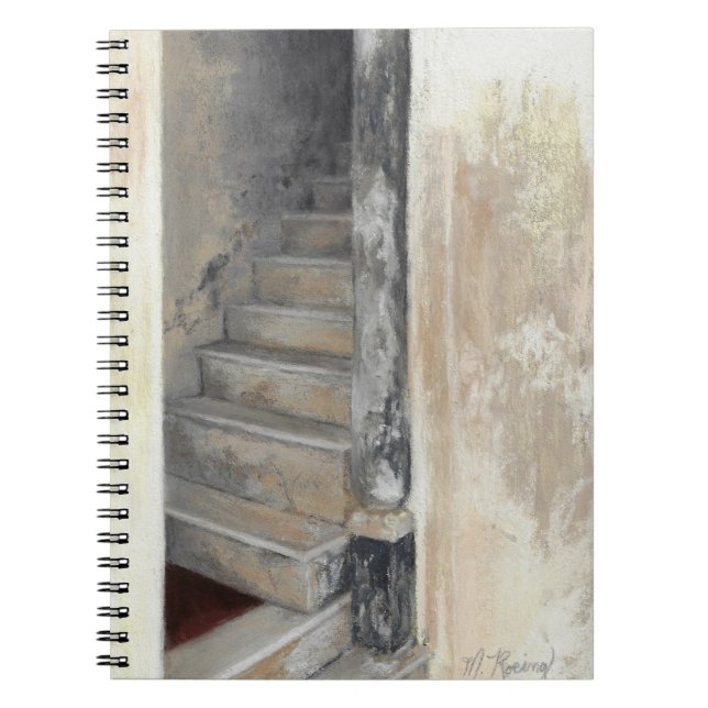Cuaderno de escaleras, pintura de Mandy Roeing (Frente)