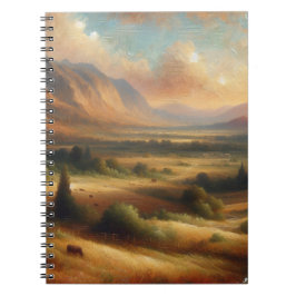 Cuaderno de escenas del atardecer del campo dorado