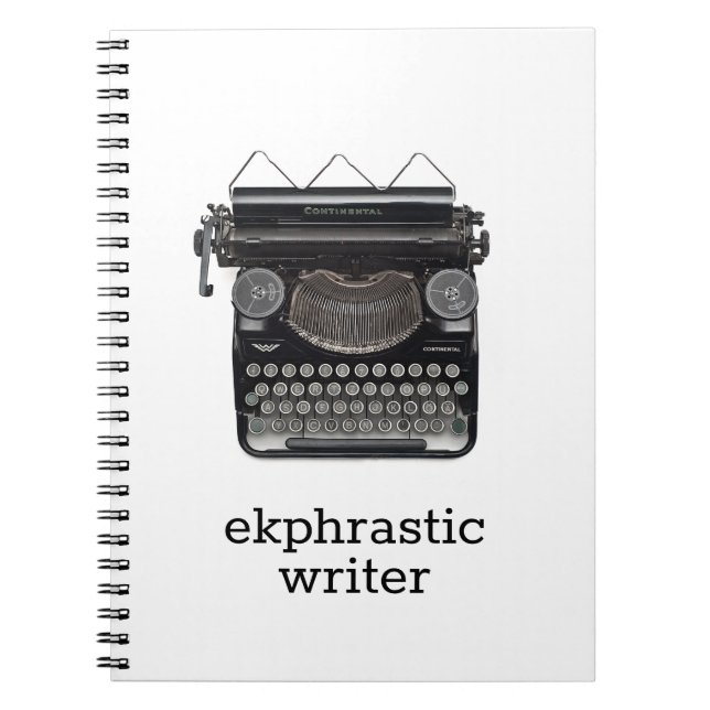 cuaderno de escritores ekfrascos con motivos de má (Frente)