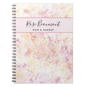 Cuaderno de escritura de color amarillo rosado mod