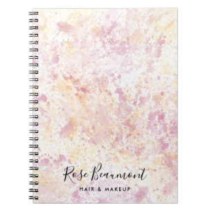 Cuaderno de escritura de color amarillo rosado mod