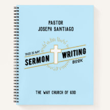Cuaderno de escritura de sermón personalizado