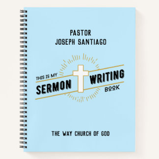 Cuaderno de escritura de sermón personalizado