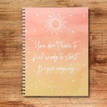 Cuaderno De Escritura Del Sol Místico De Cita Insp