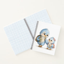 Cuaderno de escritura hermano hermana Pájaro Azul